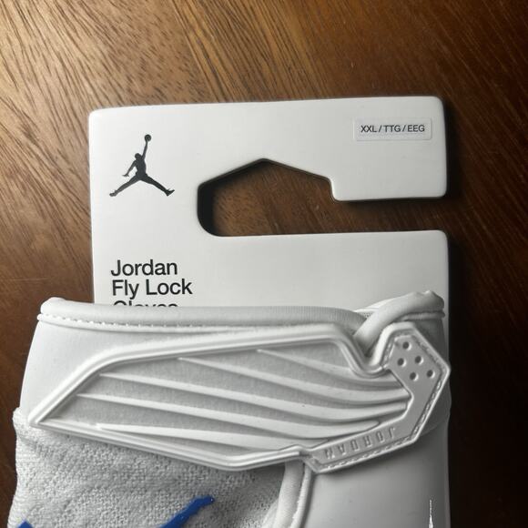 Nike Jordan Vapor Fly Grip UCLA Bruins Team Issue White Football Gloves Size 2XL - Picture 3 of 4